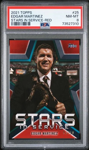 2021 Topps Edgar Martinez Stars In Service Red #25 card image