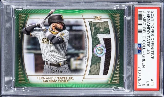 2021 Topps Fernando Tatis Jr. Definitive Jumbo Relic Collection Green #DJR-FT card image