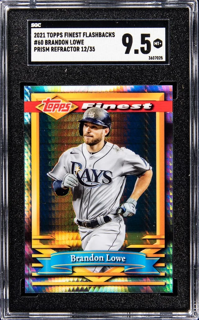 2021 Topps Finest Brandon Lowe Flashbacks Prism Refractor #60 card image