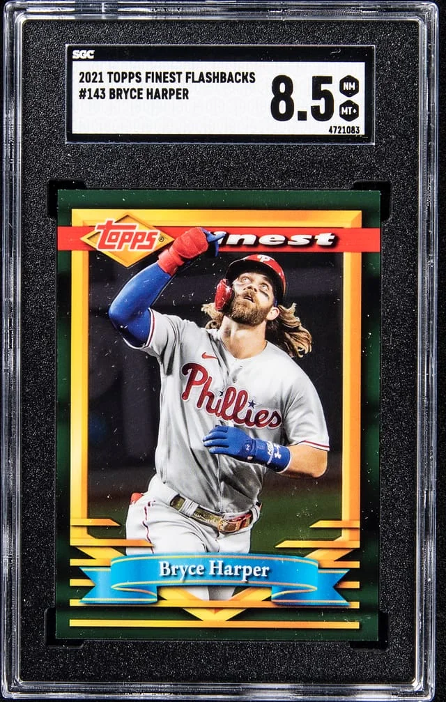 2021 Topps Finest Bryce Harper Flashbacks #143 card image