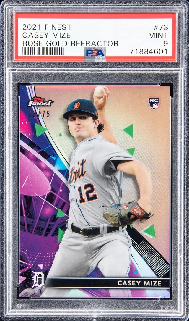 2021 Topps Finest Casey Mize Rose Gold Refractor #73 card image