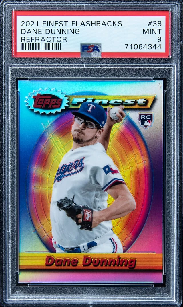 2021 Topps Finest Dane Dunning Flashbacks Refractor #38 card image