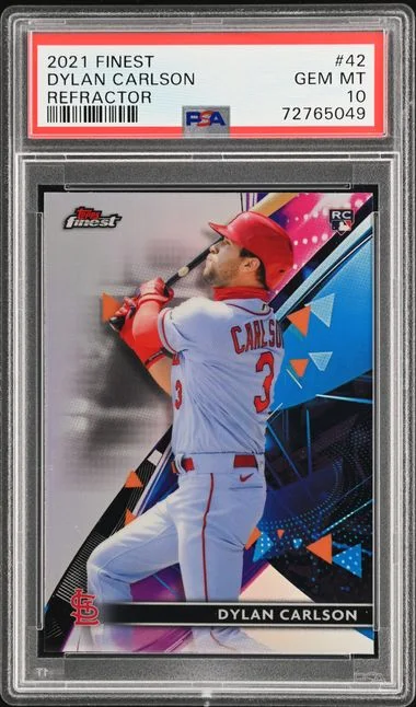 2021 Topps Finest Dylan Carlson Refractor #42 card image