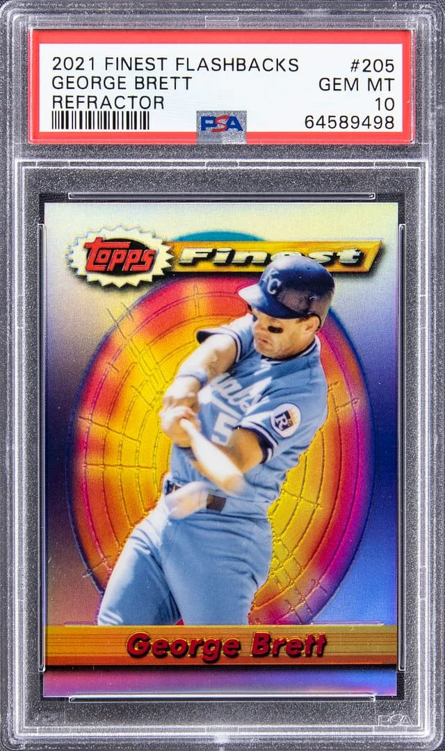 2021 Topps Finest George Brett Flashbacks Refractor #205 card image