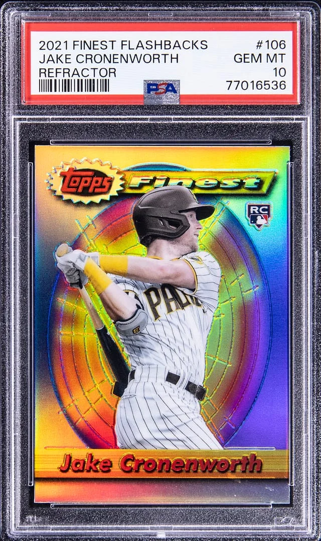 2021 Topps Finest Jake Cronenworth Flashbacks Refractor #106 card image