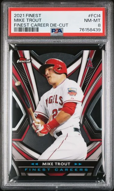 2021 Topps Finest Mike Trout Finest Career Die-Cut #FCI-4 card image