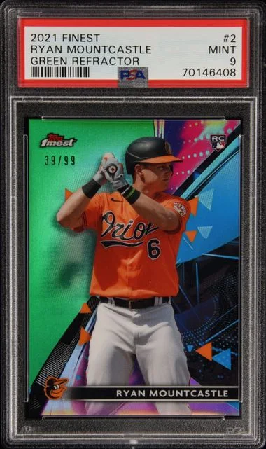 2021 Topps Finest Ryan Mountcastle Green Refractor #2 card image