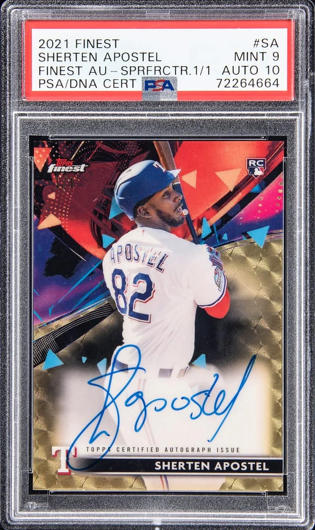 2021 Topps Finest Sherten Apostel Autograph Superfractor #FA-SA card image