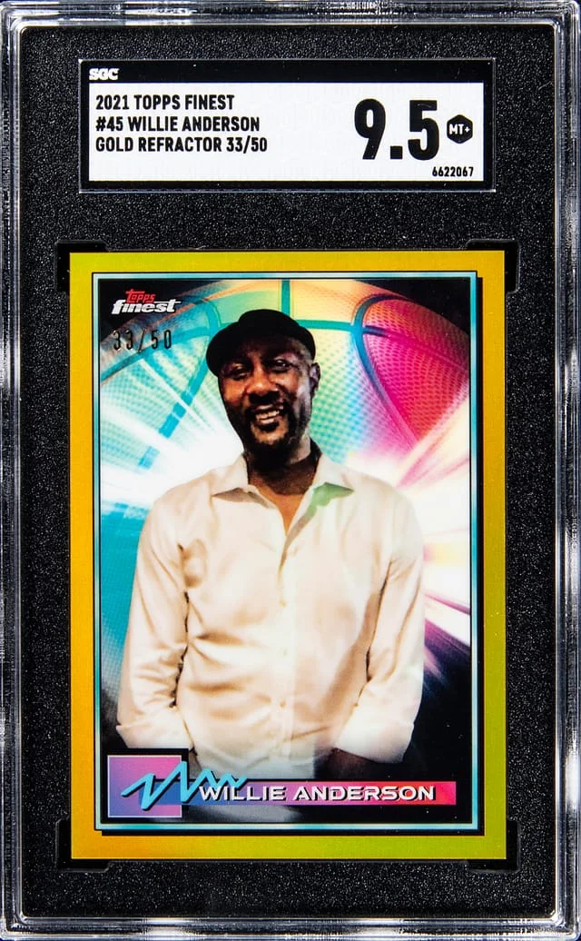 2021 Topps Finest Willie Anderson Gold Refractor #45 card image