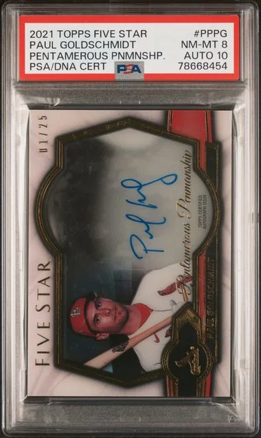 2021 Topps Five Star Pentamerous Penmanship Pppg Paul Goldschmidt #no-number card image
