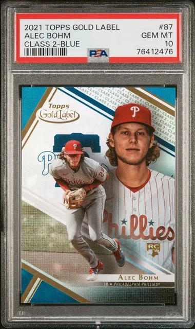 2021 Topps Gold Label 87 Alec Bohm Class #2-Blue card image