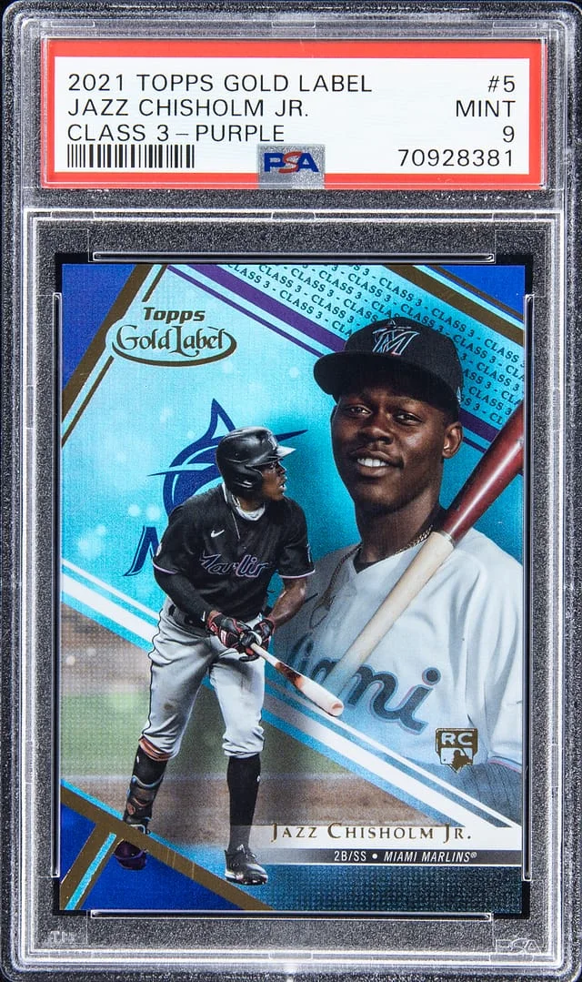 2021 Topps Gold Label Class 3 Jazz Chisholm JR Purple #5 card image