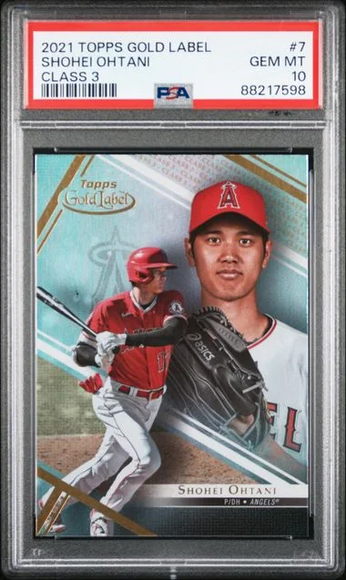 2021 Topps Gold Label Class 3 Shohei Ohtani #7 card image