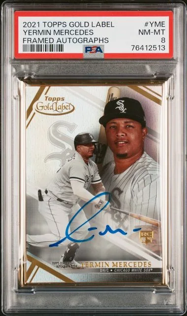 2021 Topps Gold Label Framed Autographs Yme Yermin Mercedes #no-number card image
