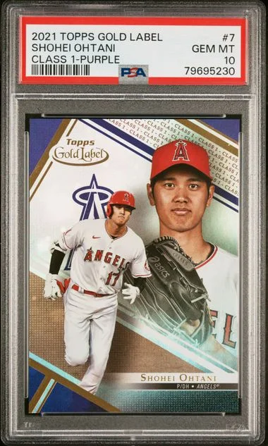 2021 Topps Gold Label Shohei Ohtani Class 1-Purple #7 card image