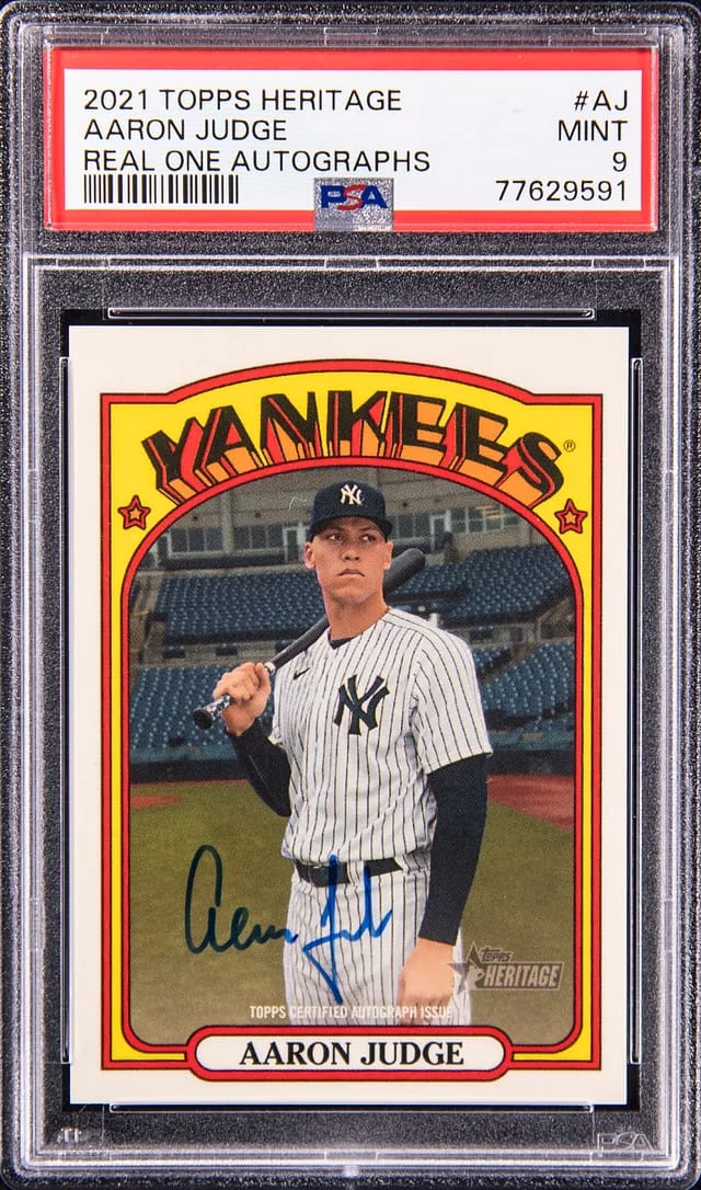 2021 Topps Heritage Real One Aaron Judge Autograph #ROA-AJ card image