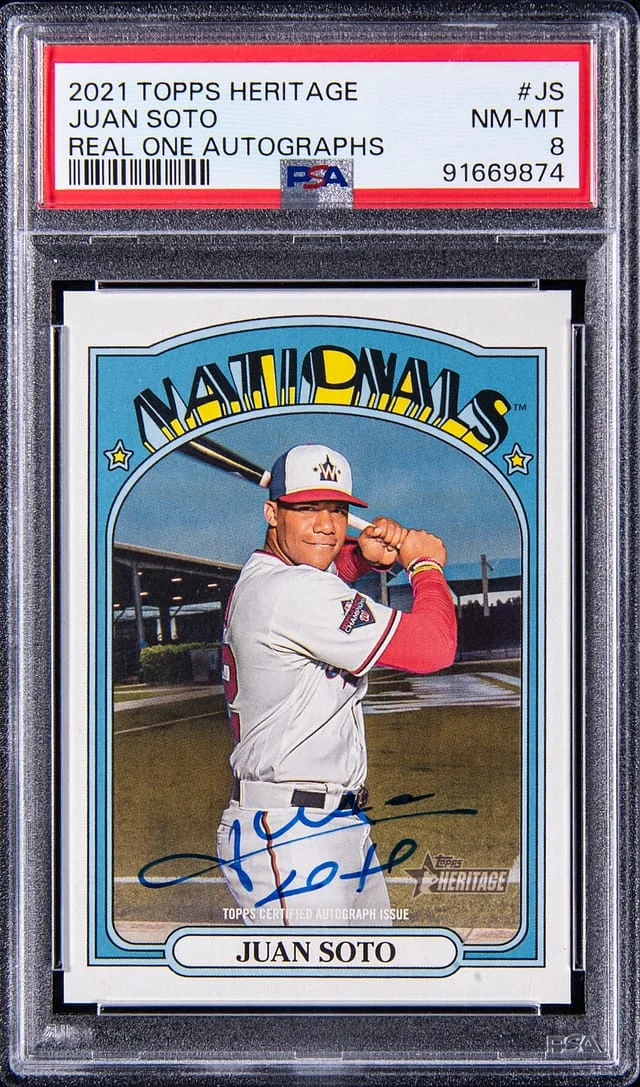 2021 Topps Heritage Real One Juan Soto Autograph #ROA-JS card image