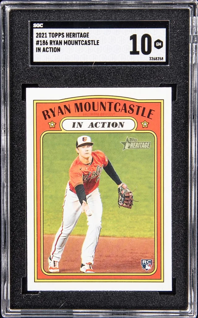 2021 Topps Heritage Ryan Mountcastle In Action #186 card image