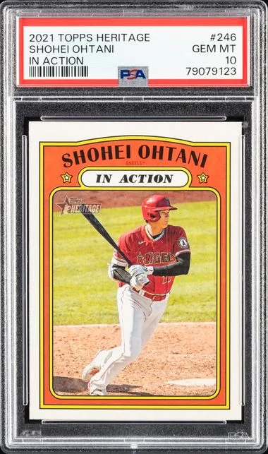 2021 Topps Heritage Shohei Ohtani In Action #246 card image