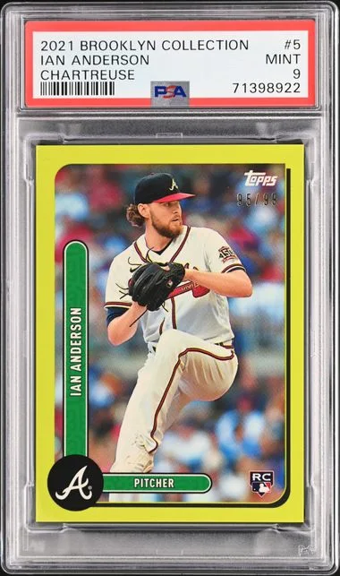 2021 Topps Ian Anderson Brooklyn Collection Chartreuse #5 card image