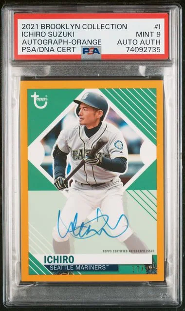 2021 Topps Ichiro Brooklyn Collection Autograph Orange #BKA-I card image