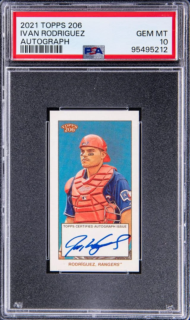 2021 Topps Ivan Rodriguez 206 Autograph #NNO card image