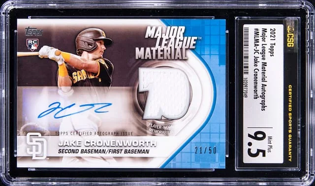 2021 Topps Jake Cronenworth Major League Material Autograph #MLMA-JC card image