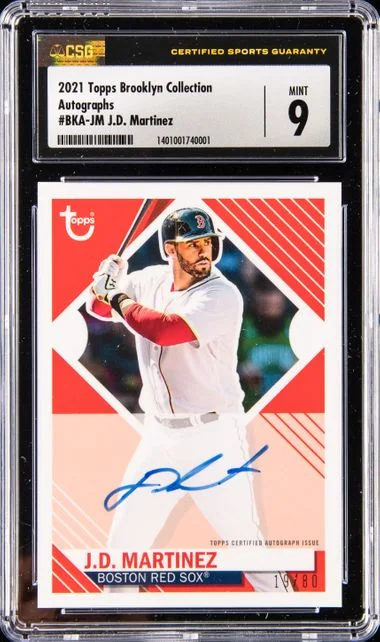 2021 Topps J.D. Martinez Brooklyn Collection Autographs #BKA-JM card image