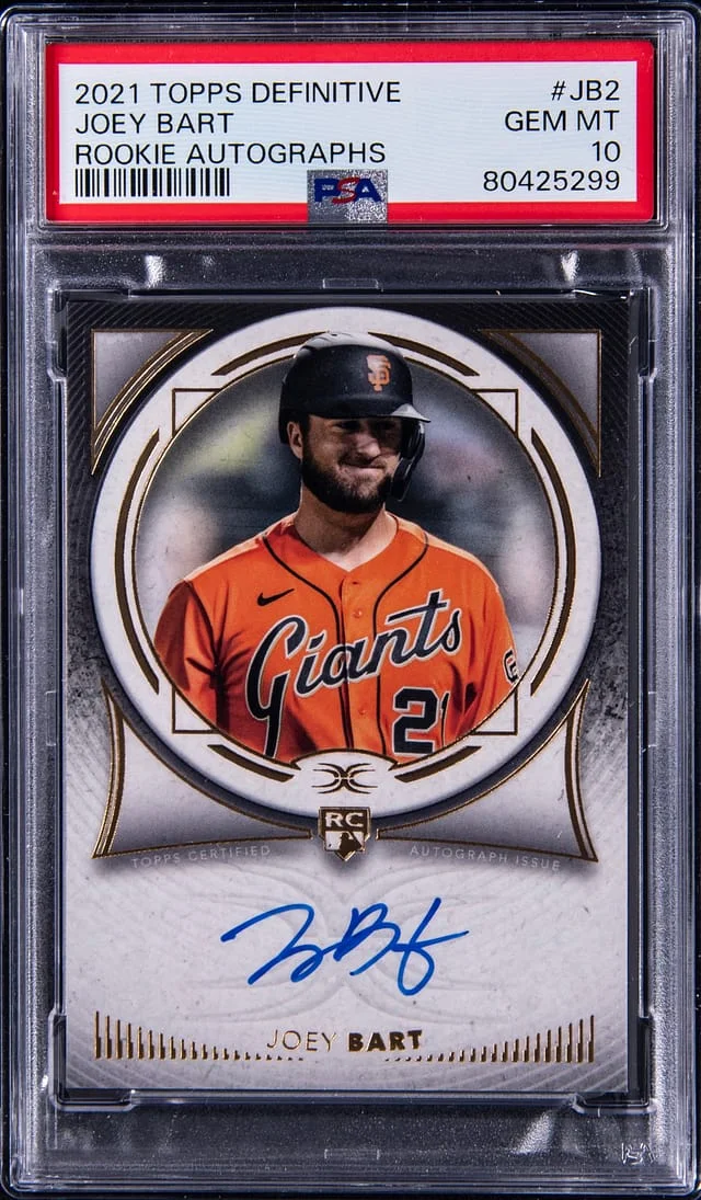 2021 Topps Joey Bart Definitive Collection #DRA-JB2 card image