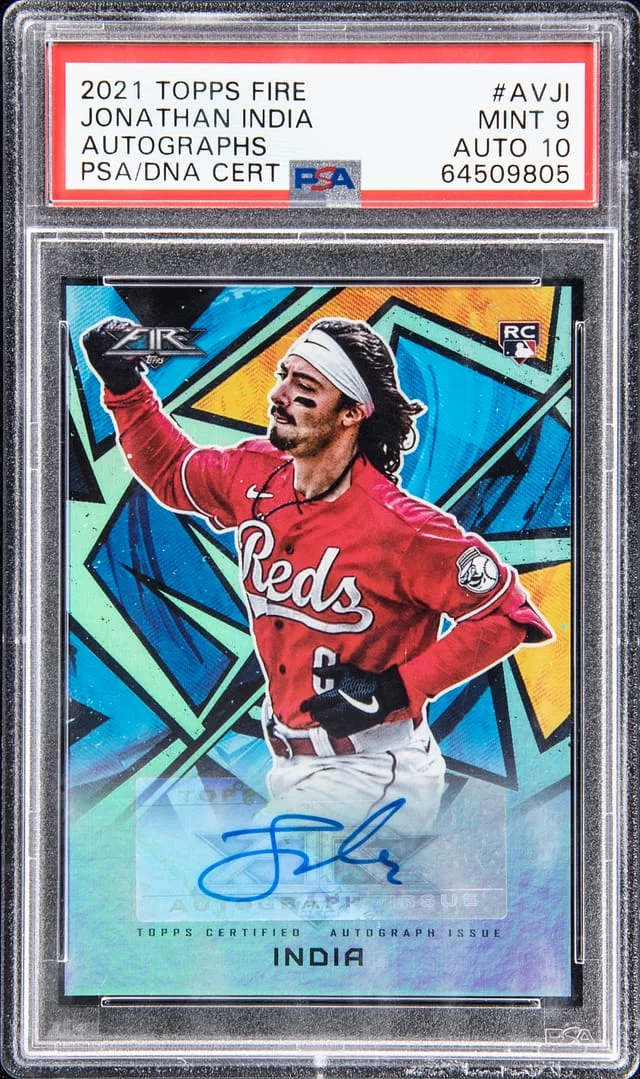 2021 Topps Jonathan India Fire Autographs #AV-JI card image