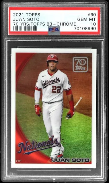 2021 Topps Juan Soto 70 Years Of Topps Baseball Chrome #70YTC-60 card image