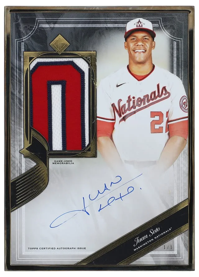 2021 Topps Juan Soto Transcendent Collection Oversized Autograph Letter Boxtopper #ALB-JS2 card image
