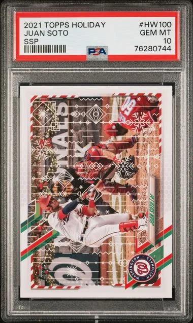2021 Topps Juan Soto Holiday SP #HW100 card image
