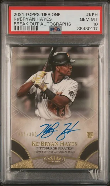 2021 Topps Ke'Bryan Hayes Tier One Break Out Autographs #KEH card image