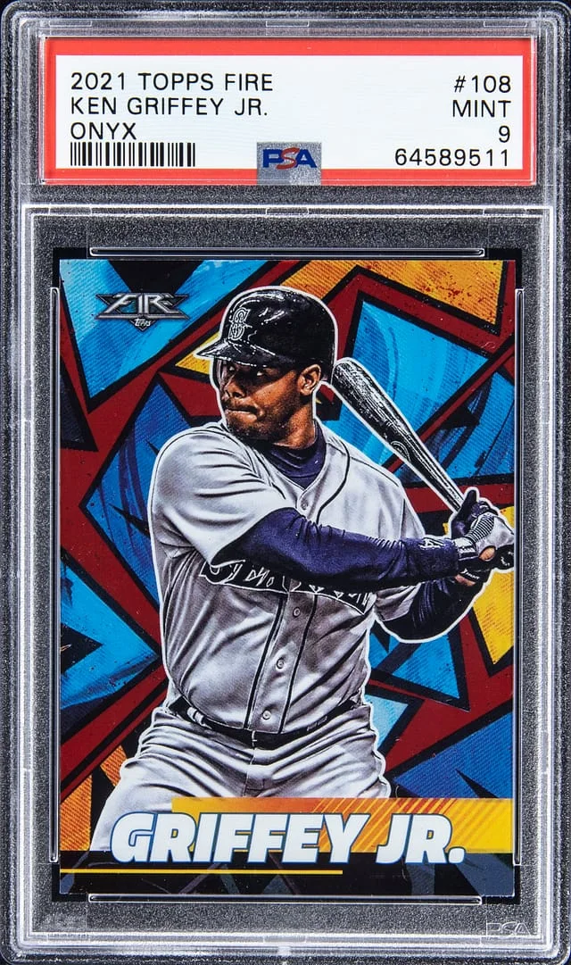2021 Topps Ken Griffey Jr. Fire Onyx #108 card image