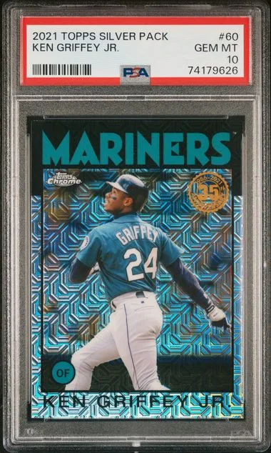 2021 Topps Ken Griffey Jr. Silver Pack 1986 Chrome Promo #60 card image
