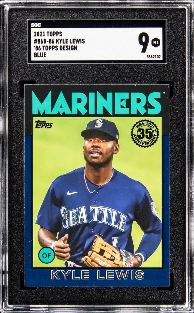 2021 Topps Kyle Lewis 86 Topps Design Blue #86B-86 card image