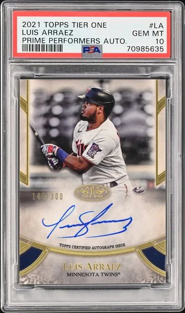 2021 Topps Luis Arraez Tier One Prime Performers Autographs #LA card image