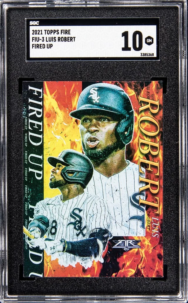 2021 Topps Luis Robert Fire Fired Up #FIU-3 card image