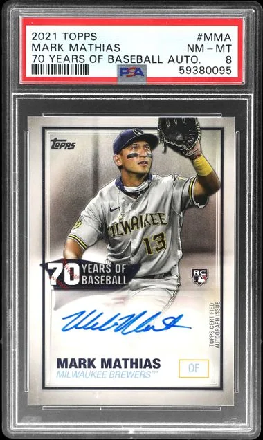 2021 Topps Mark Mathias 70 Years Of Baseball Autographs #70YA-MMA card image