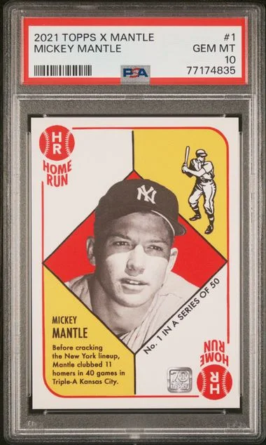 2021 Topps Mickey Mantle X Collection #1 card image