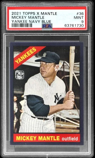 2021 Topps Mickey Mantle X Collection Yankee Navy Blue #36 card image