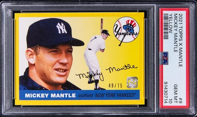 2021 Topps Mickey Mantle x Mantle Yellow #9 card image