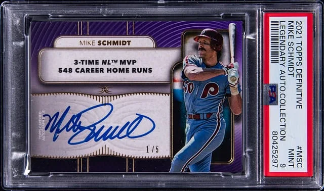 2021 Topps Mike Schmidt Definitive Collection #LAC-MSC card image