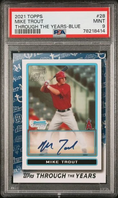 2021 Topps Mike Trout Through The Years Blue #28 card image