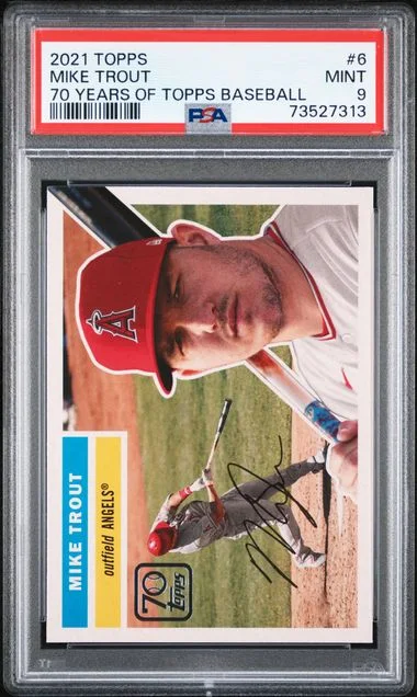 2021 Topps Mike Trout 70 Years Of Topps Baseball #6 card image