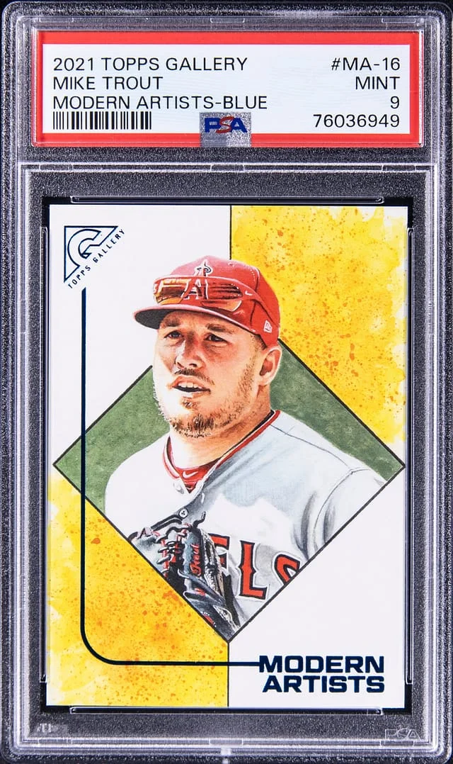2021 Topps Mike Trout Gallery Modern Artists Blue #MA16 card image
