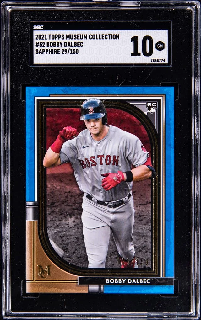 2021 Topps Museum Collection Bobby Dalbec Sapphire #52 card image