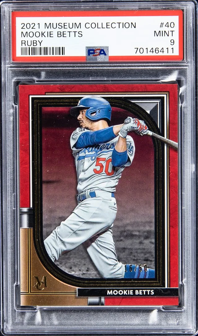 2021 Topps Museum Collection Mookie Betts Ruby #40 card image