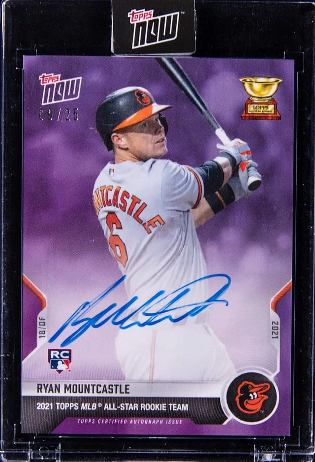2021 Topps Now Autograph Purple #-2C Ryan Mountcastle (2021 Topps MLB All-Star Team) #no-number card image